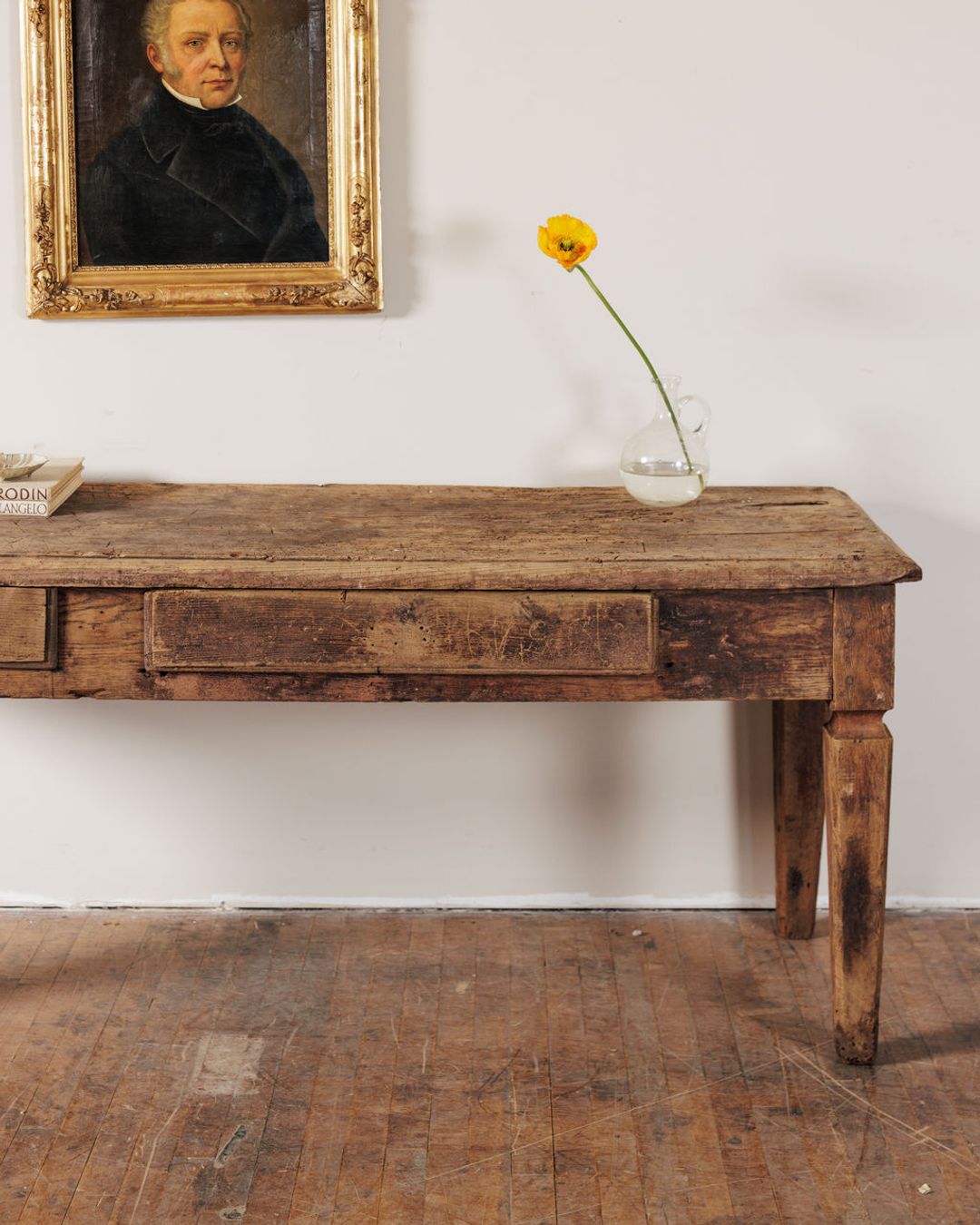 19th c. Oak Console Table