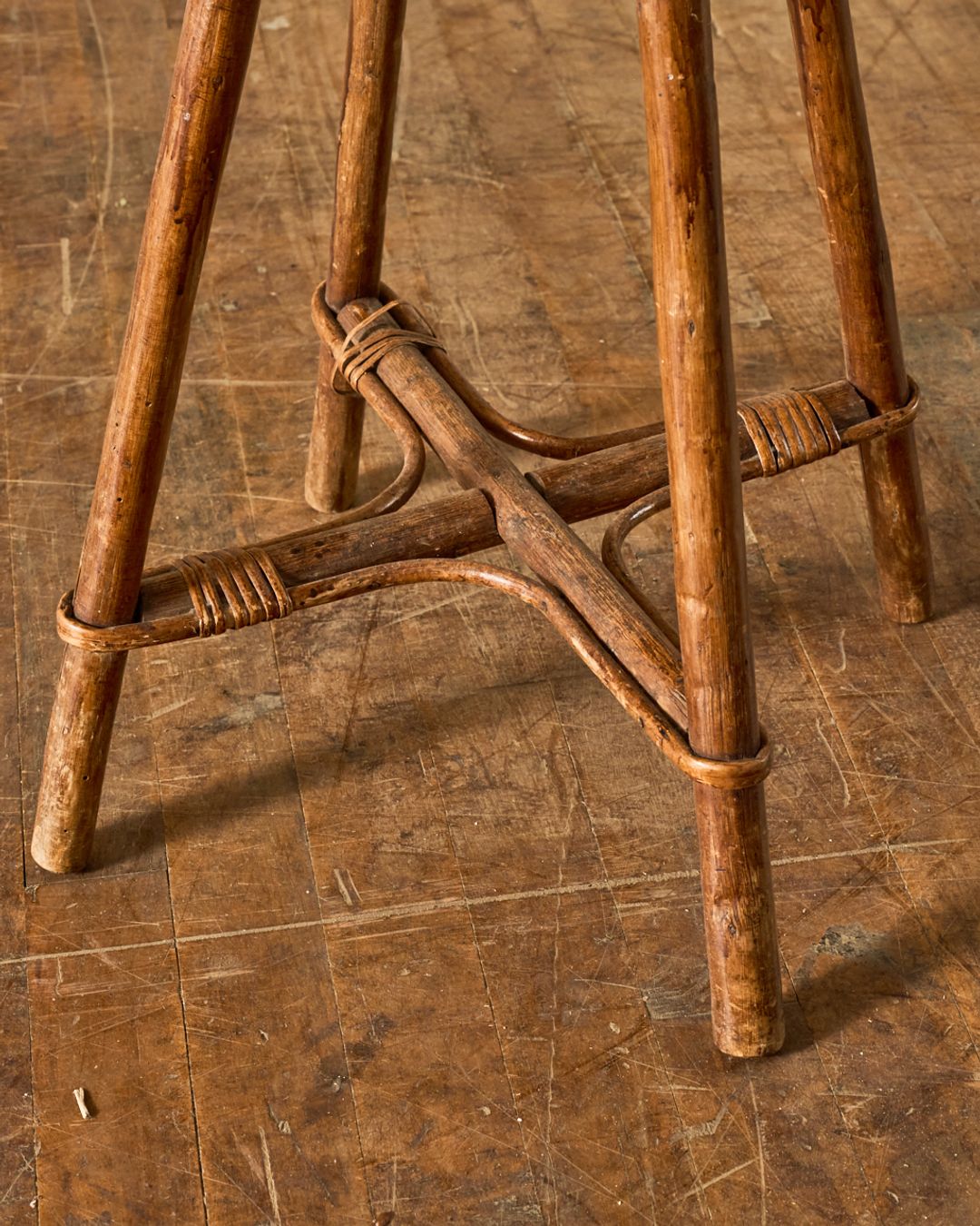 French Rattan Stool