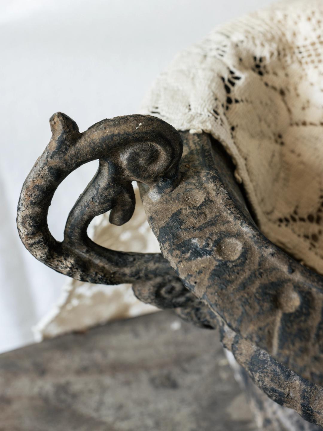 Black Cast Iron Urn