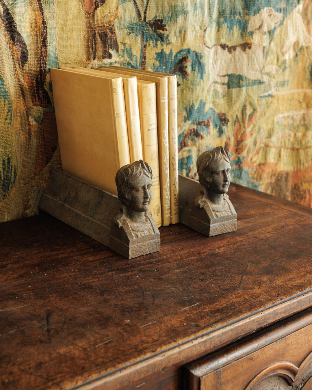 Fireplace Cast Iron Bookends - Mademoiselle