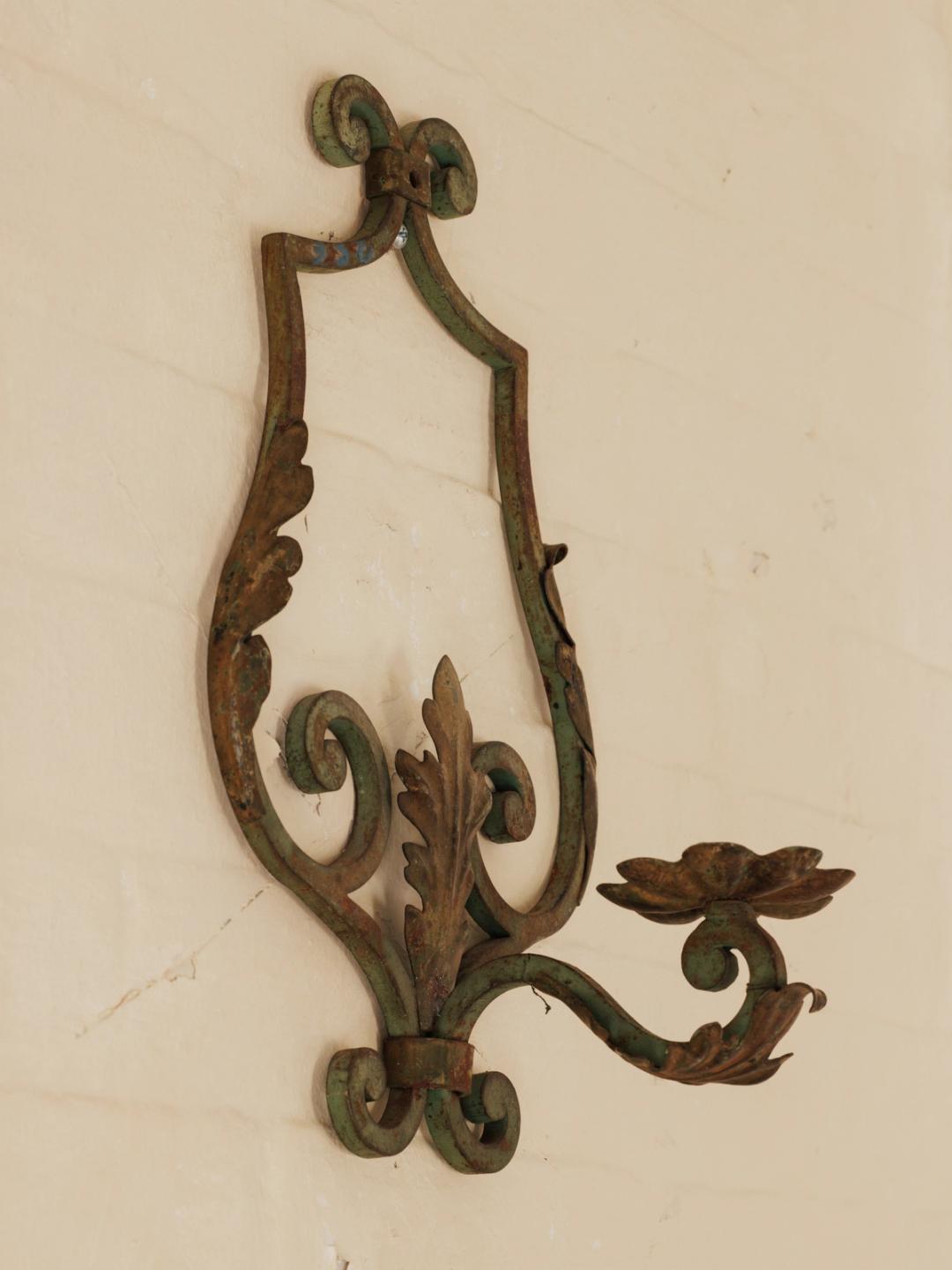 Antique Metal Candle Sconce