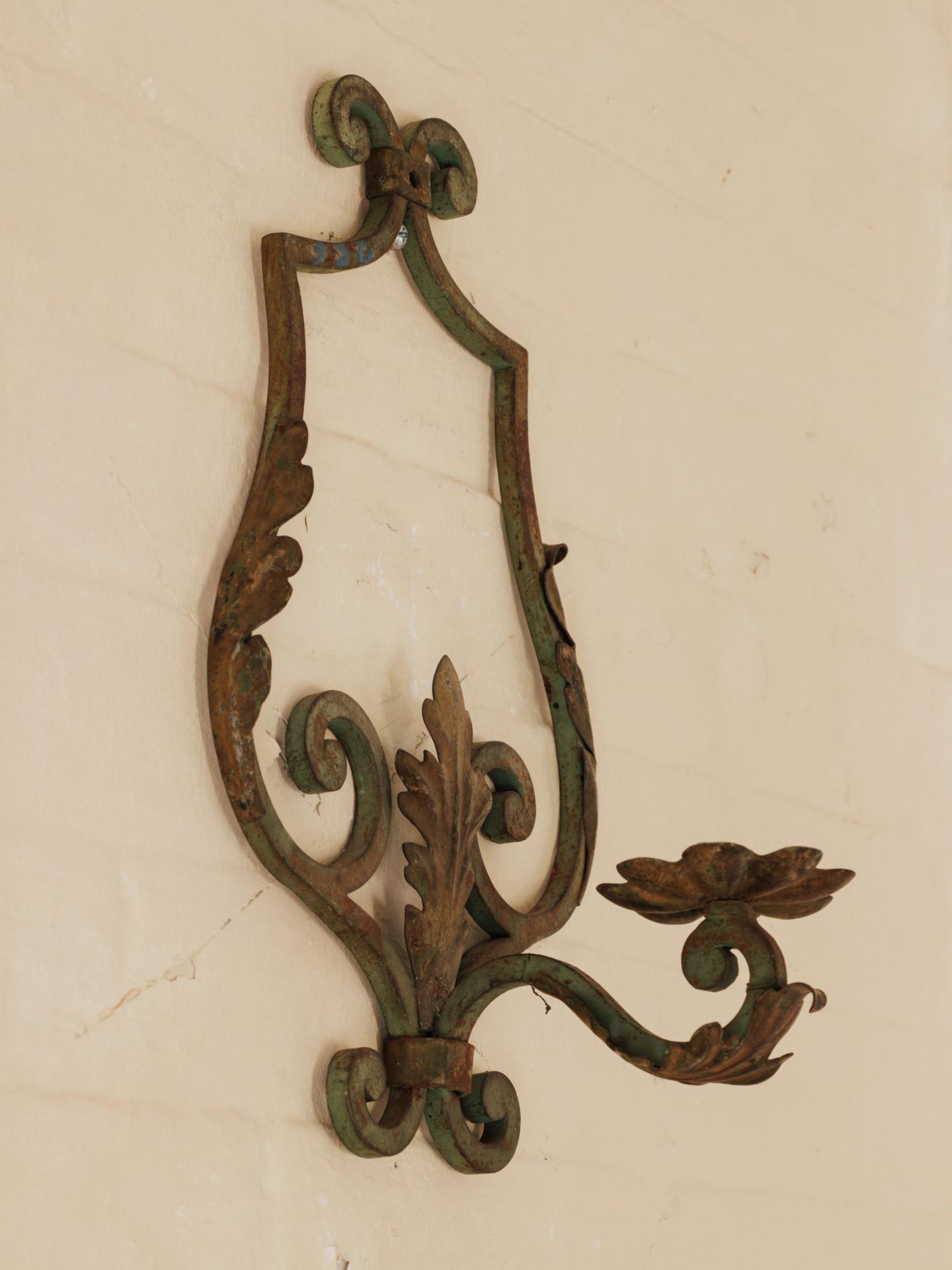 Antique Metal Candle Sconce