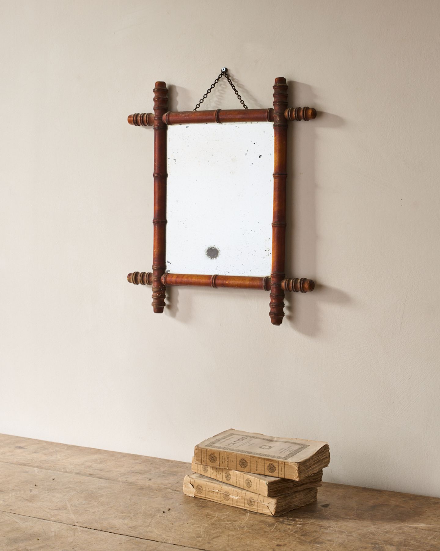 Faux Bamboo Mirror