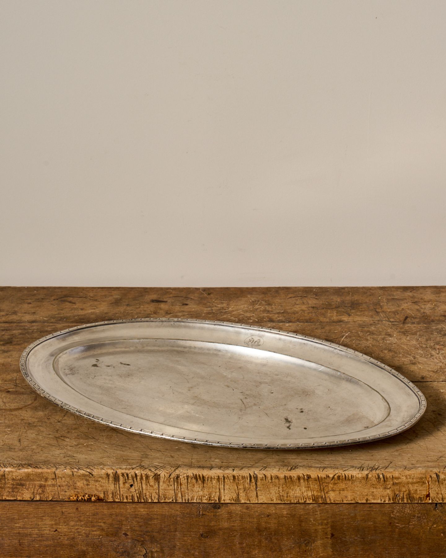 Antique Silver Oval Platter