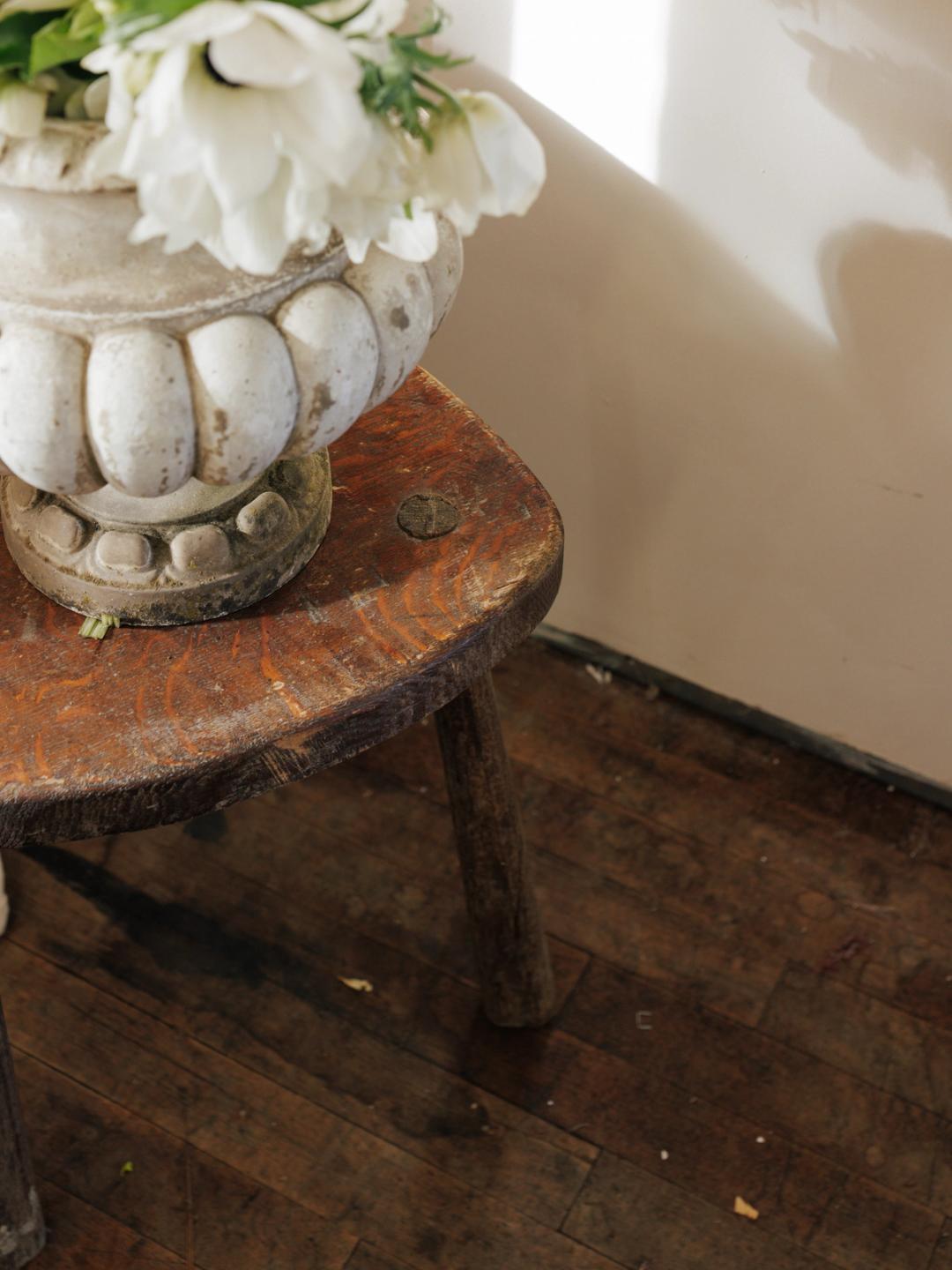Antique Brutalist Stool