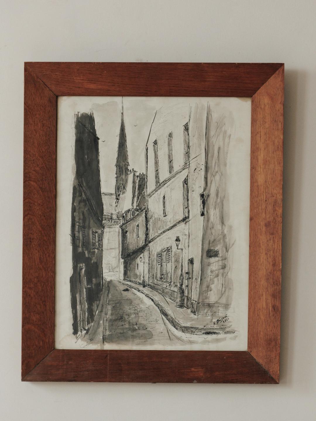 Streets of Paris - Ink Painting