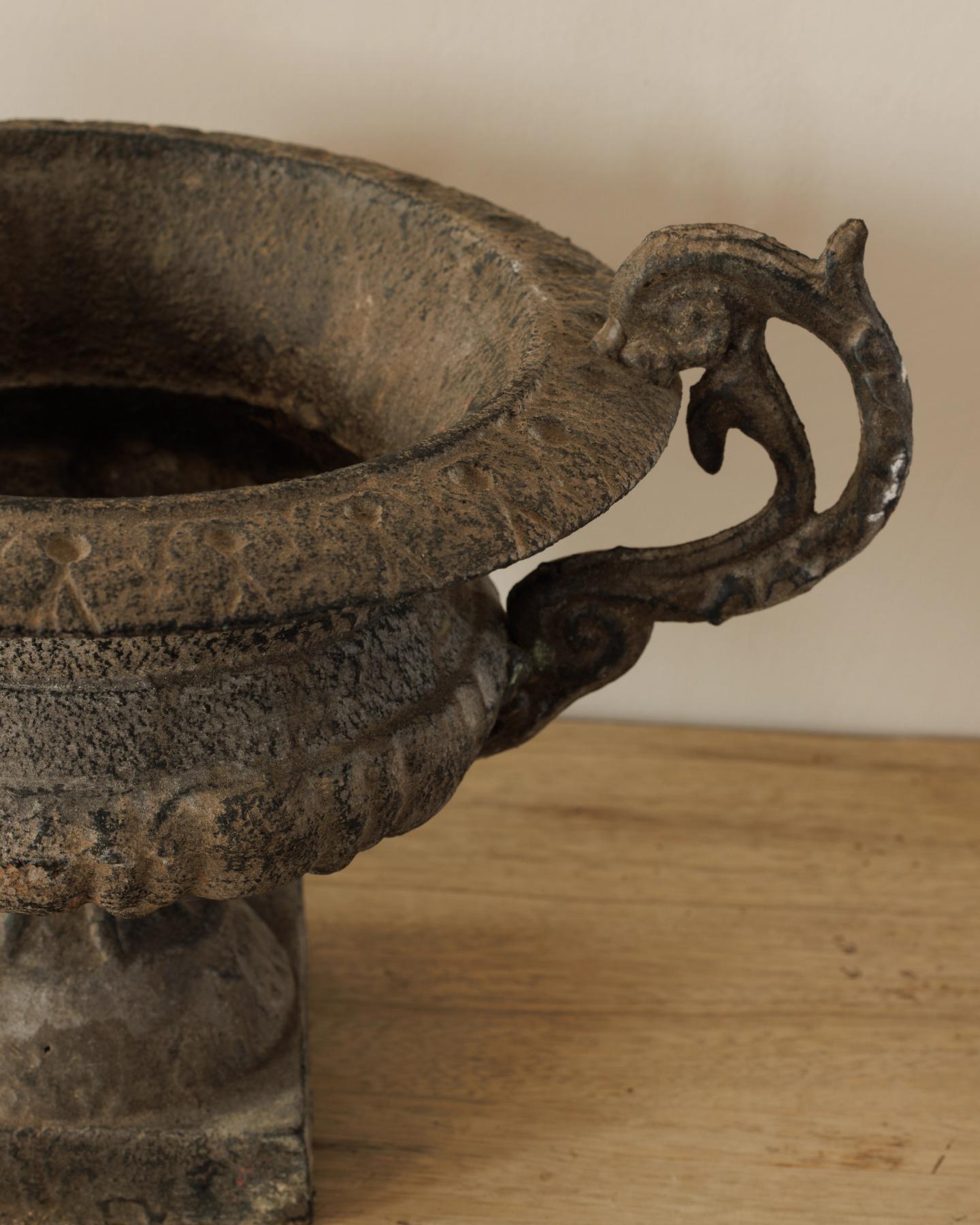 Black Cast Iron Urn