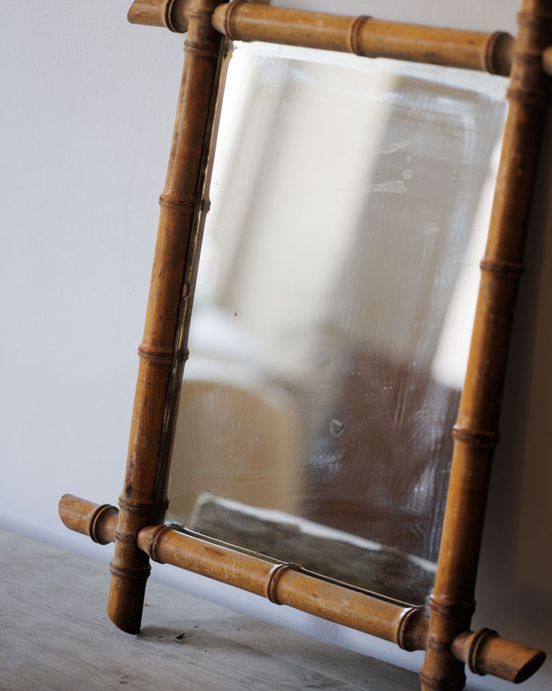 Faux Bamboo Mirror