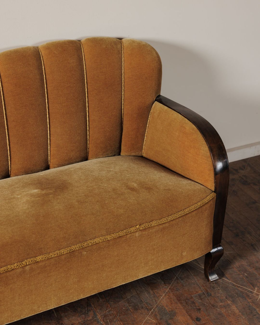 Danish Mohair Chanel Back Sofa