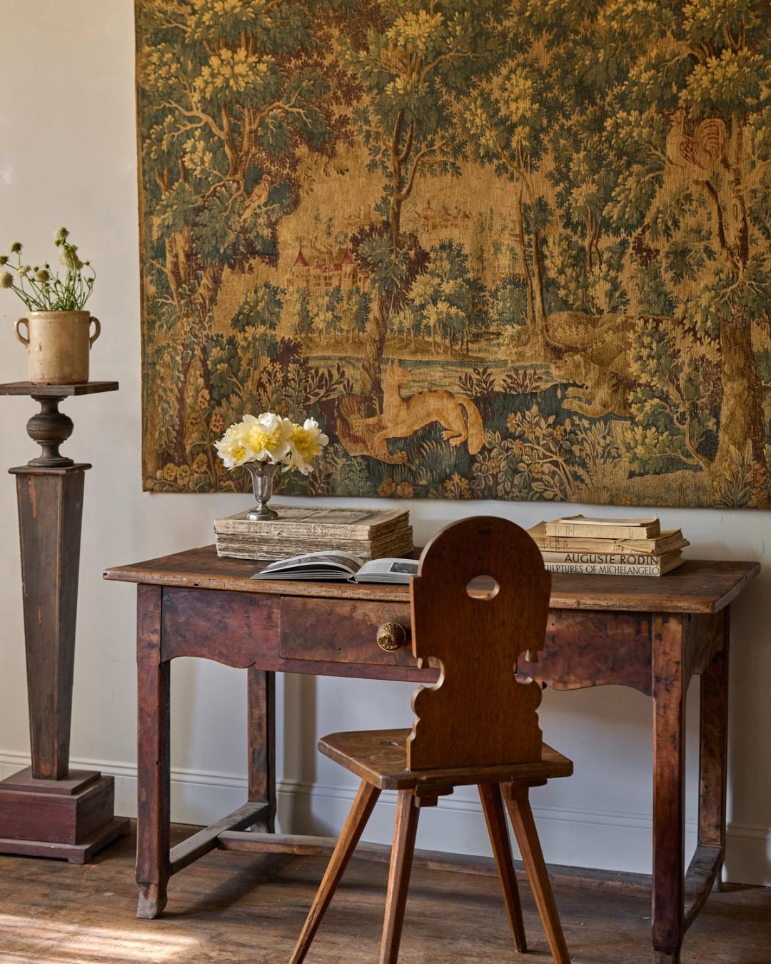 19th c Tapestry - Forêt de Lyons