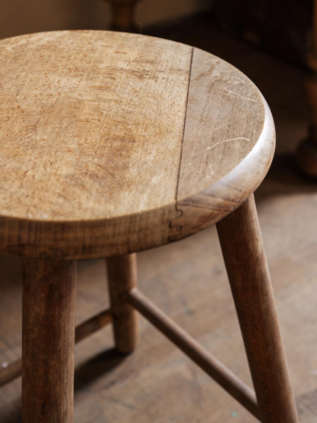 Round Wood Stool