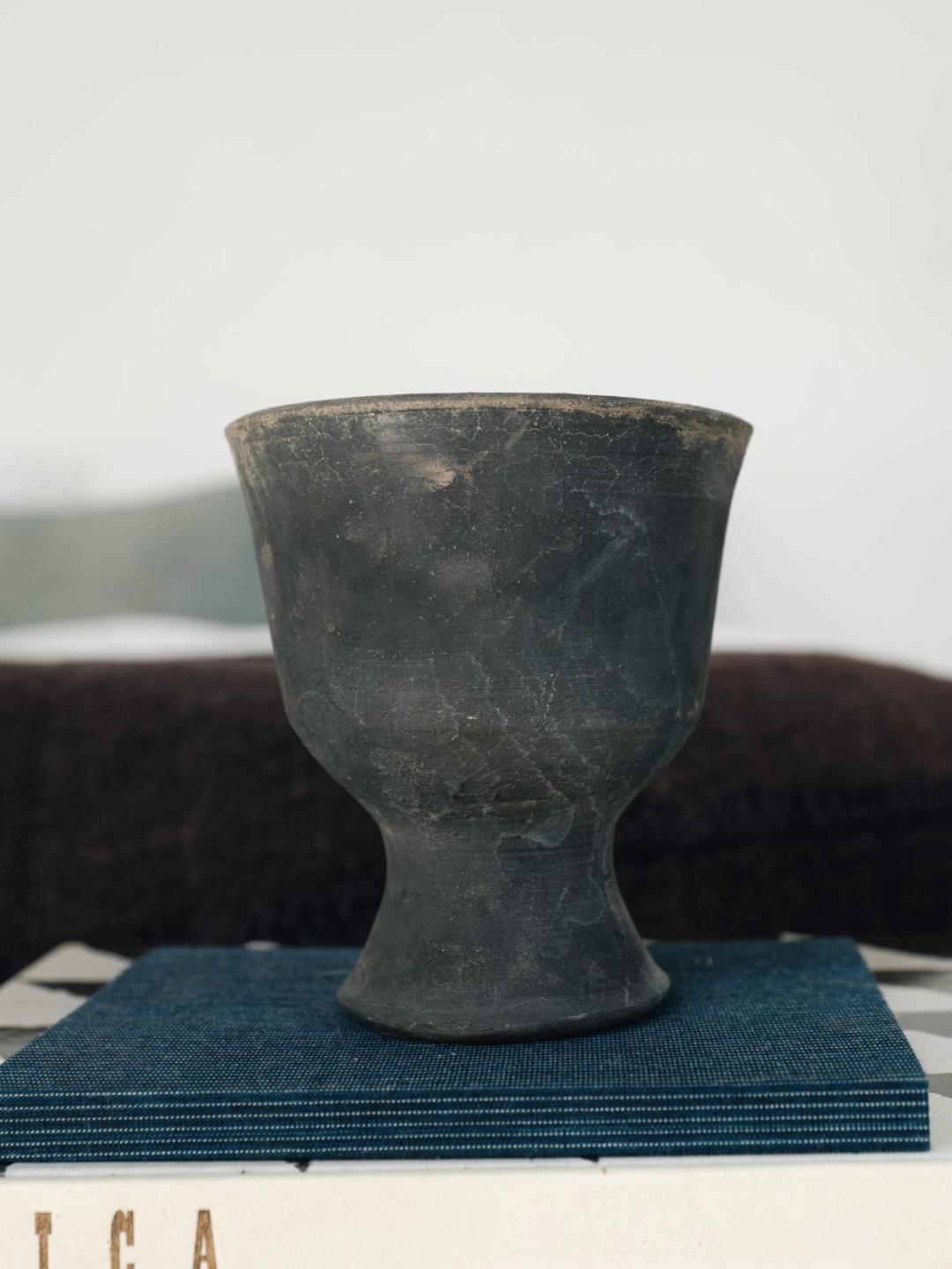 Mini Egyptian Pedestal bowl - Black