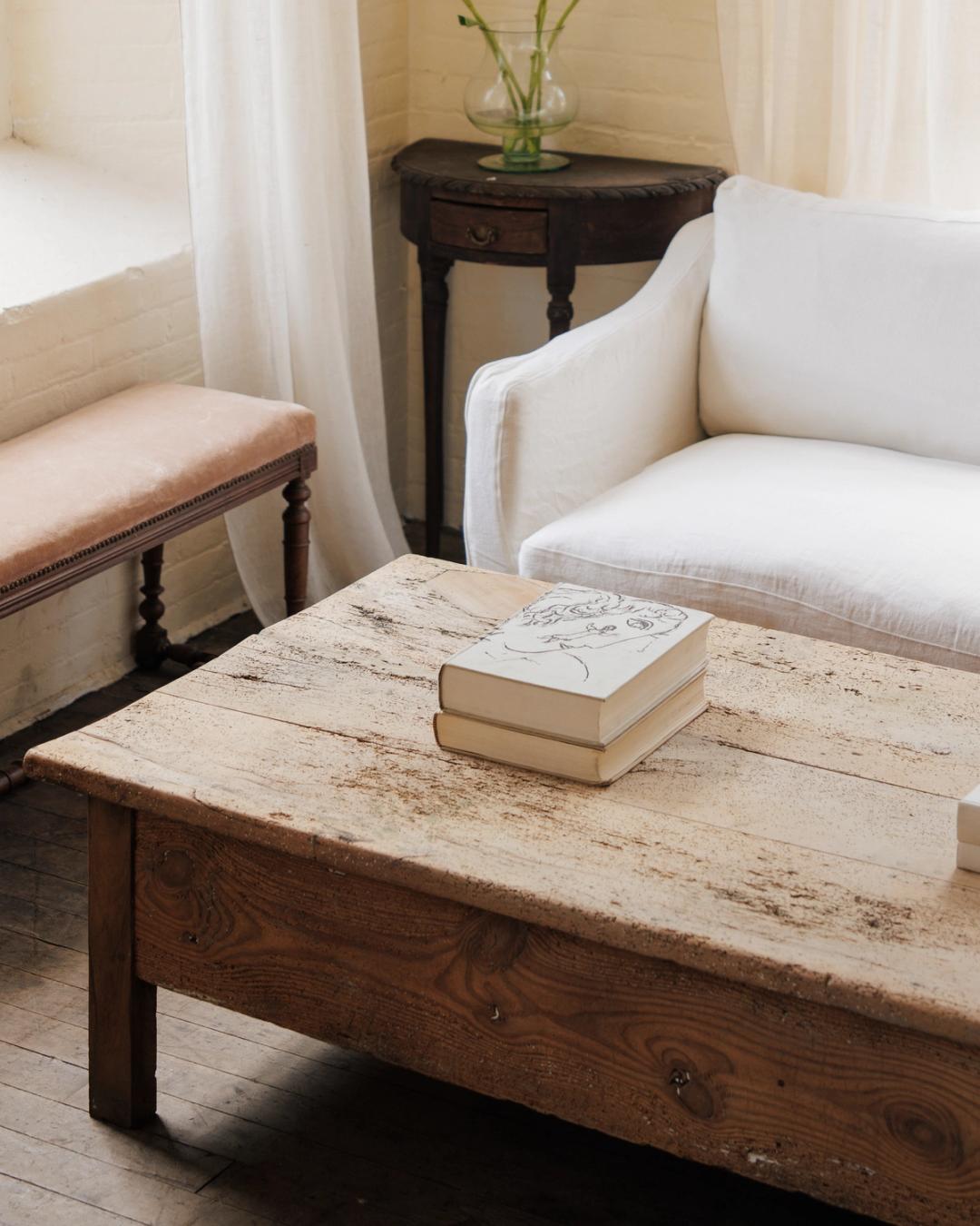 Monumental 19th c. Oak Coffee Table