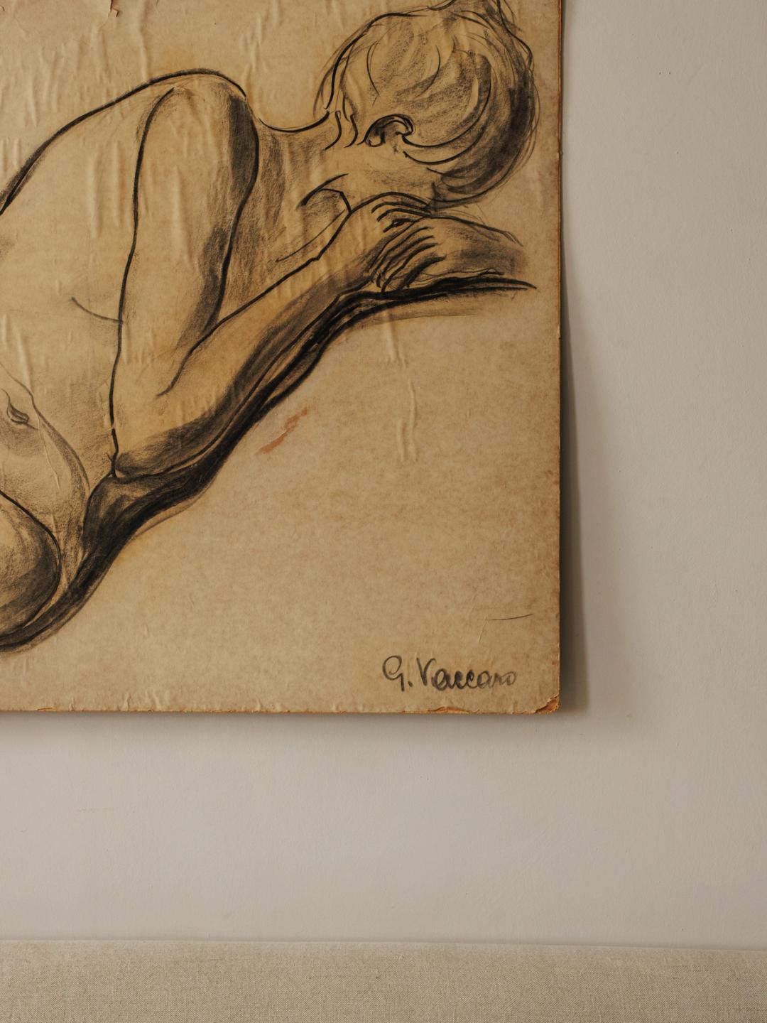 Vaccara Nude Charcoal - Landscape