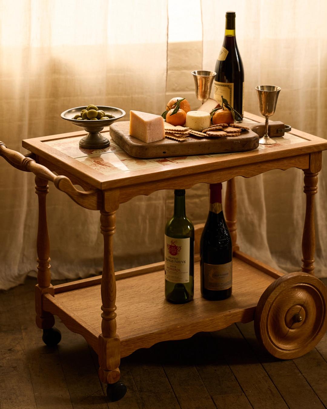 Delft Tile Bar Cart