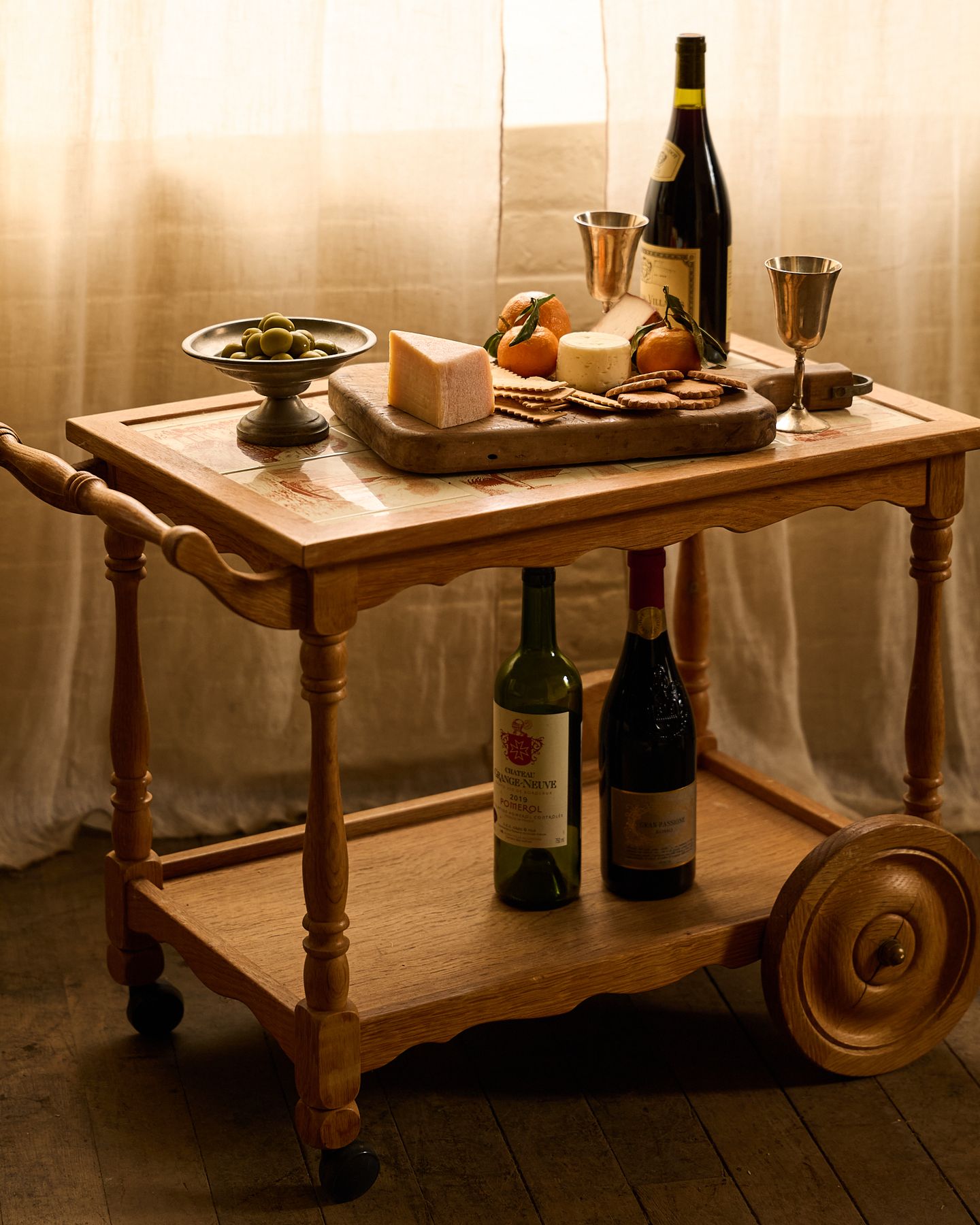 Delft Tile Bar Cart