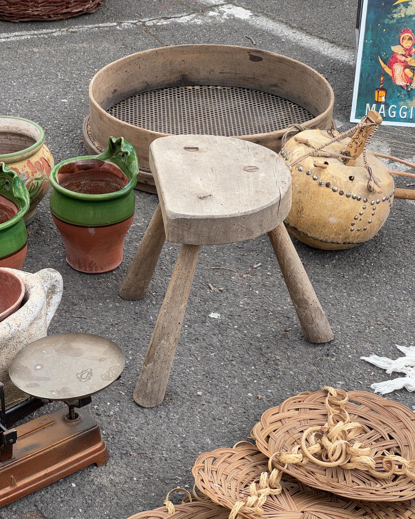 Demi Lune Farm Stool