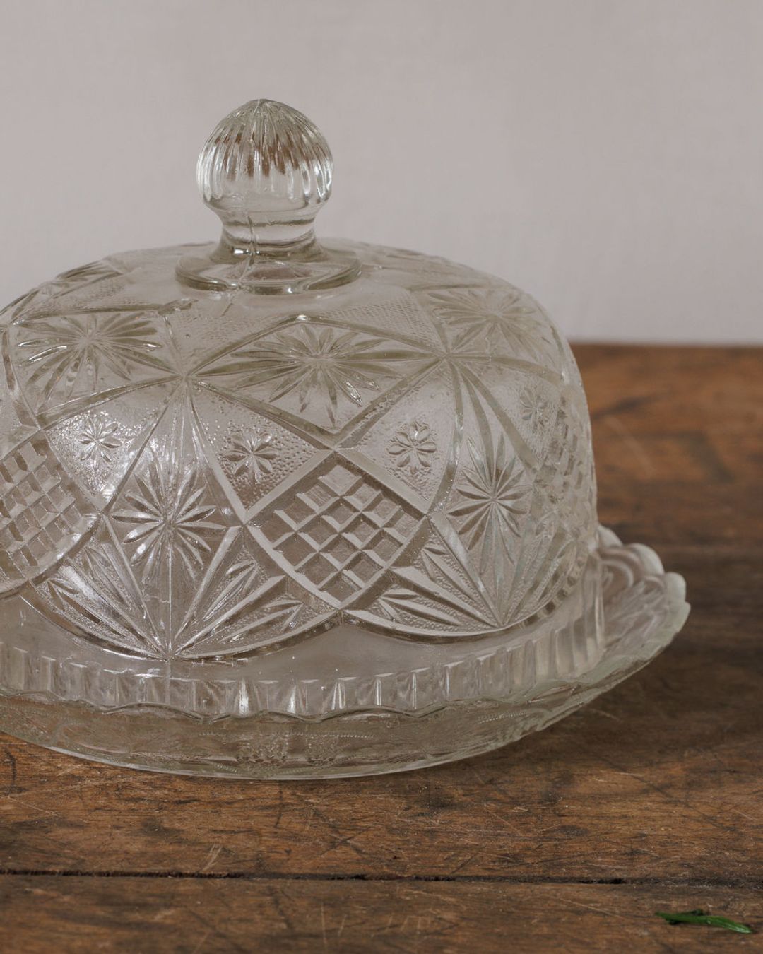 Glass Butter Dish - II