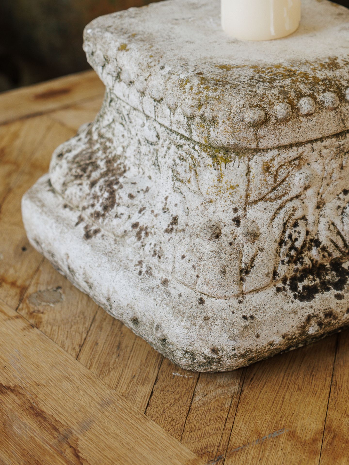 Carved Stone Pedestal