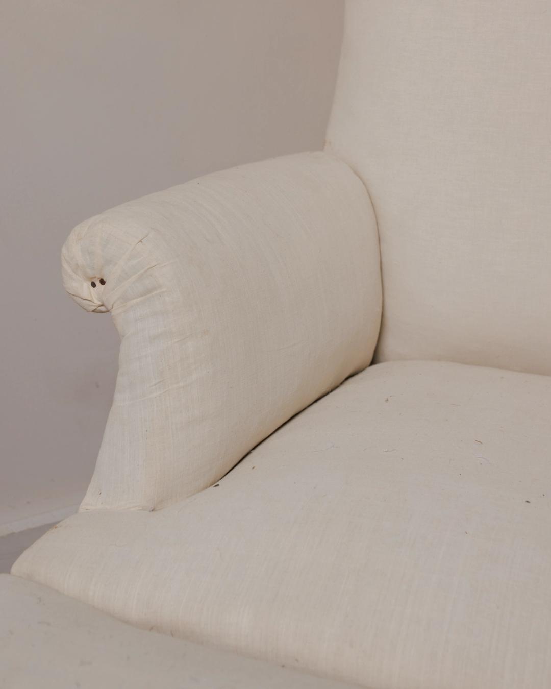 Rare Napoleon Chaise with Ottoman