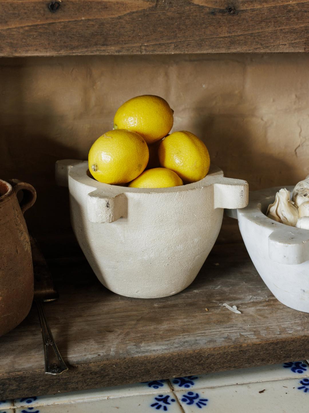 French Antique Stone Mortar