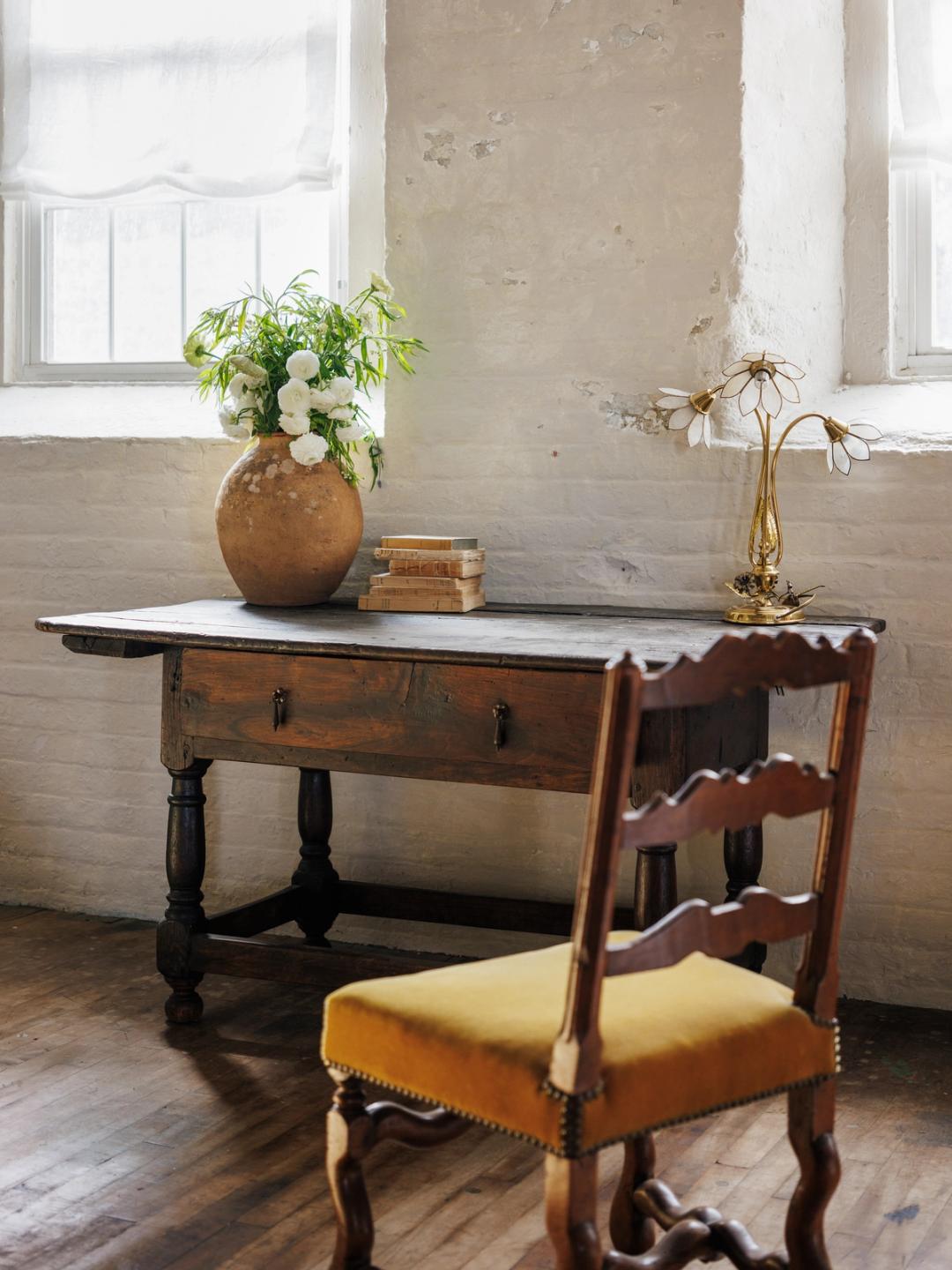 17th Century Oak Farm Table with Drawer