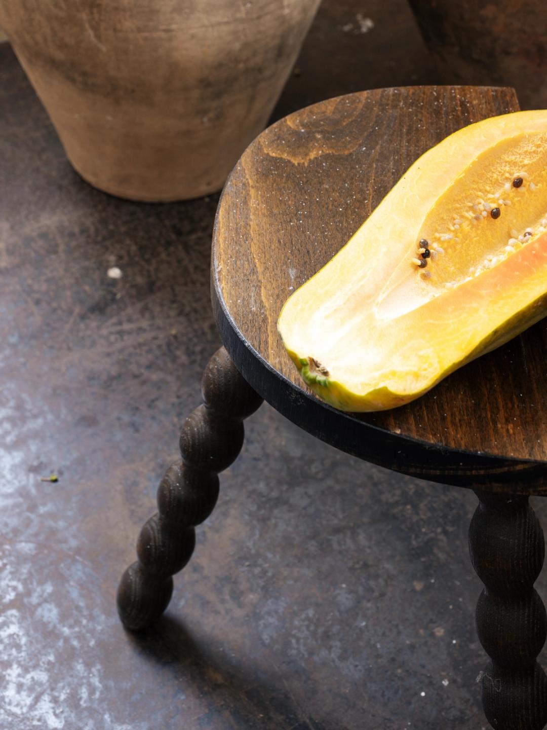 Demi-Lune French Tripod Stool
