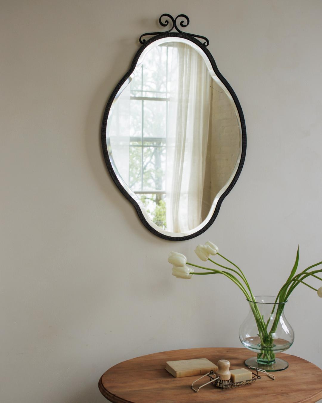 Wrought Iron Art Deco Mirror