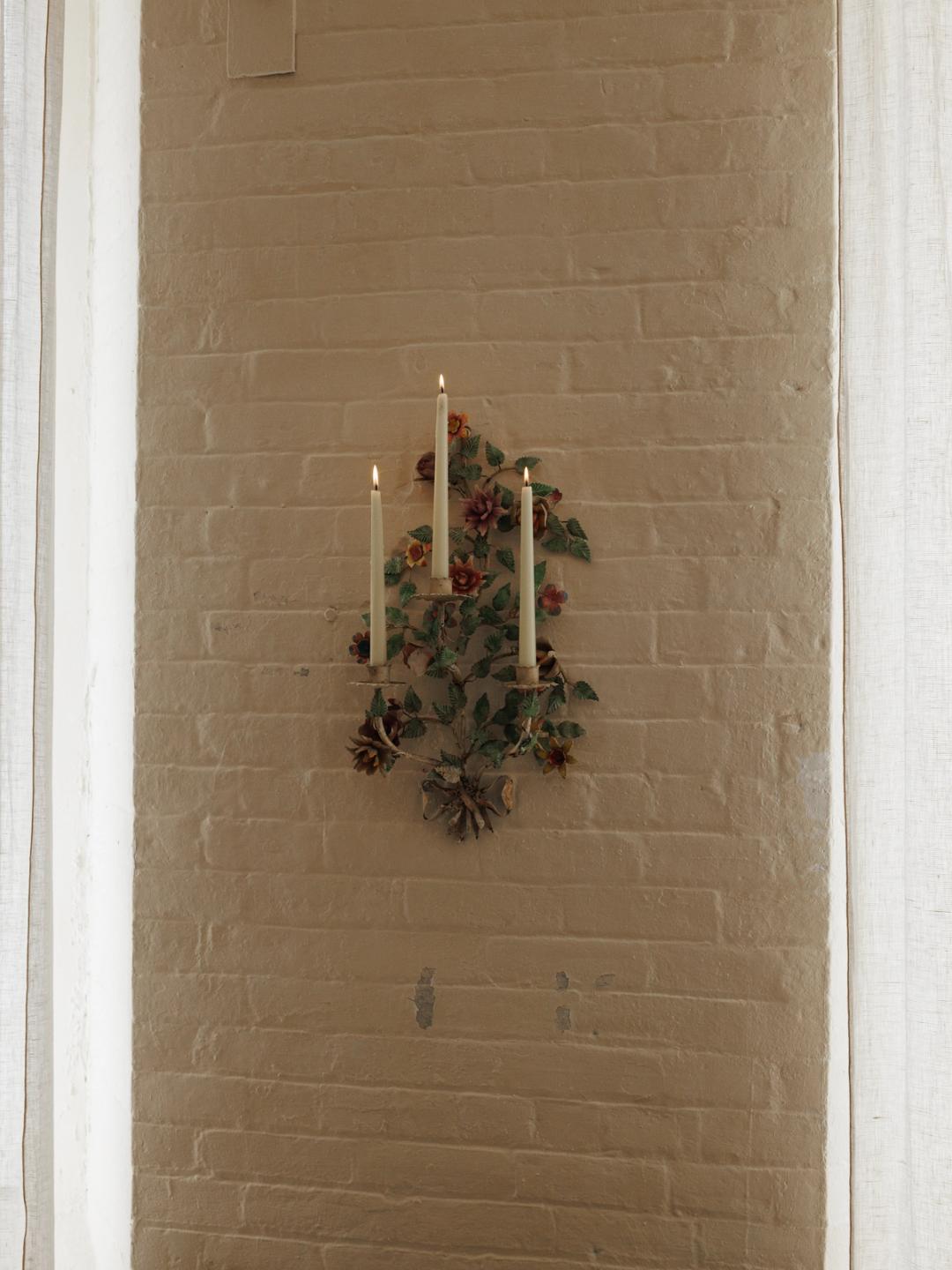 Italian Flower Candle Sconce