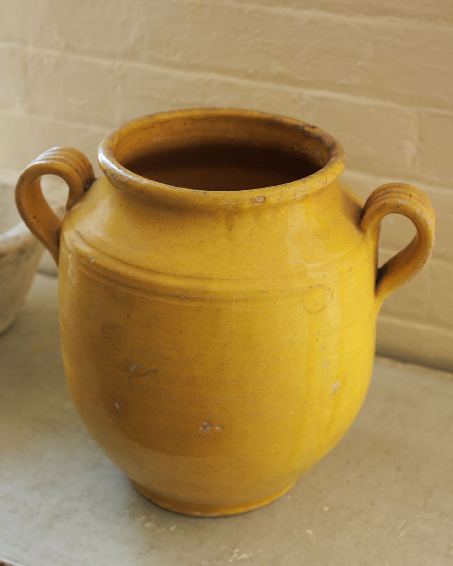 Glazed Yellow Confit Pot