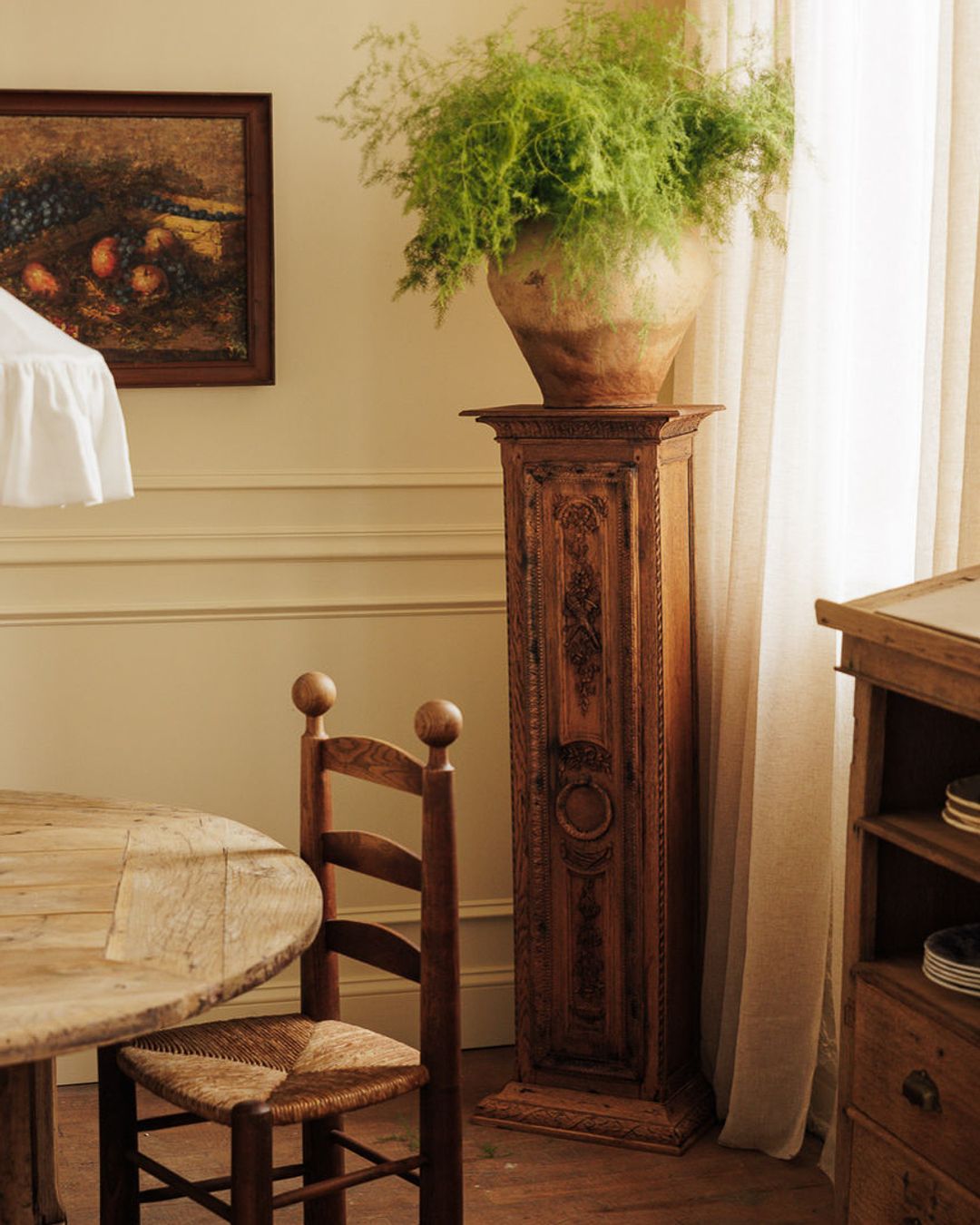 19th c. Oak Pedestal