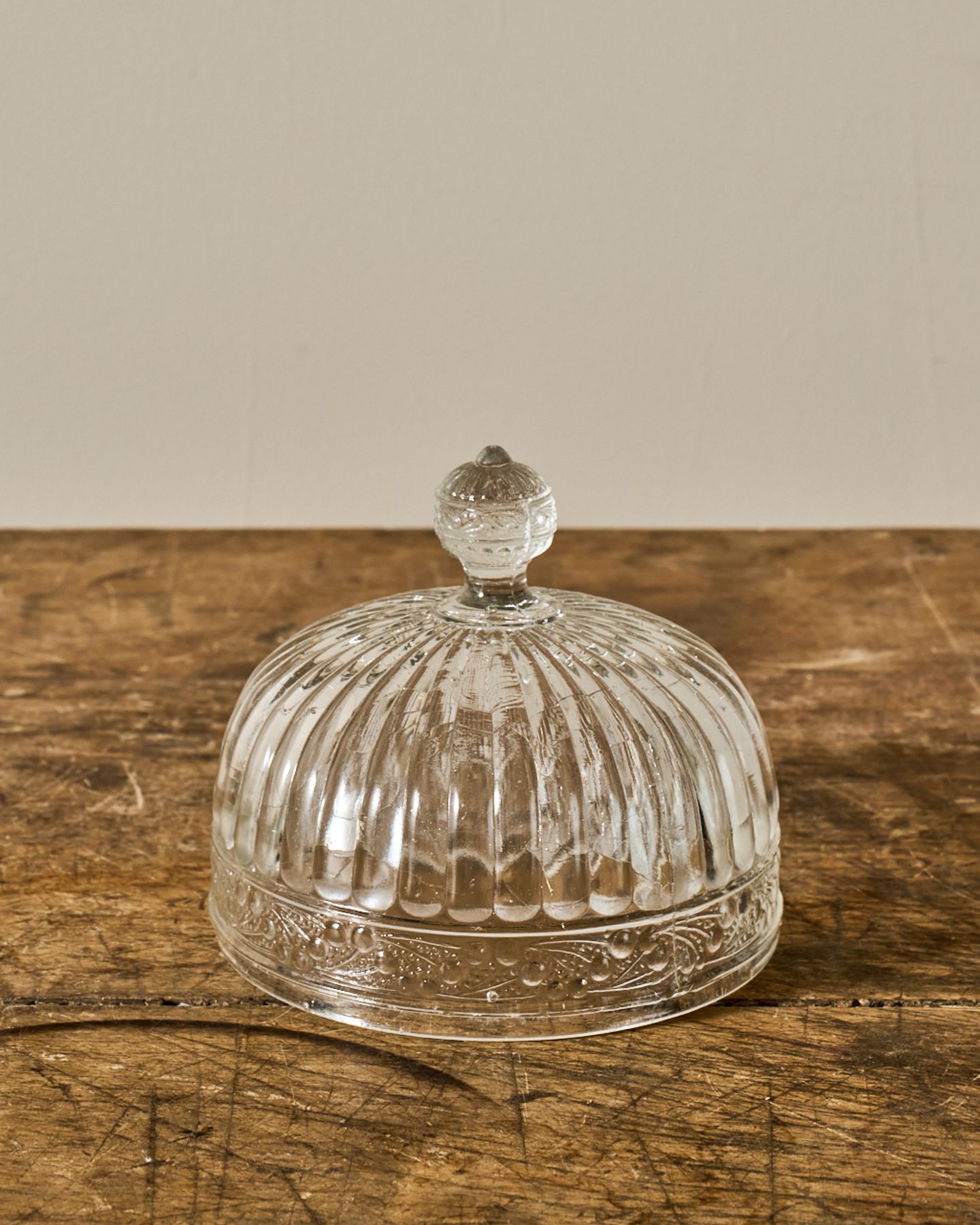 Vintage Glass Pedestal Dish/Cloche