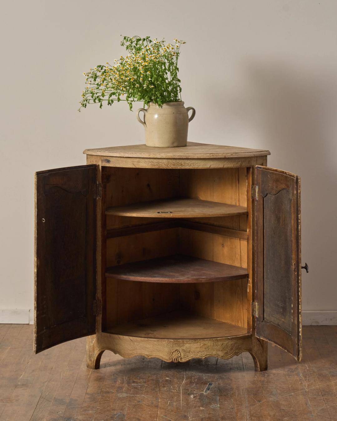 19th c. French Corner Cabinet