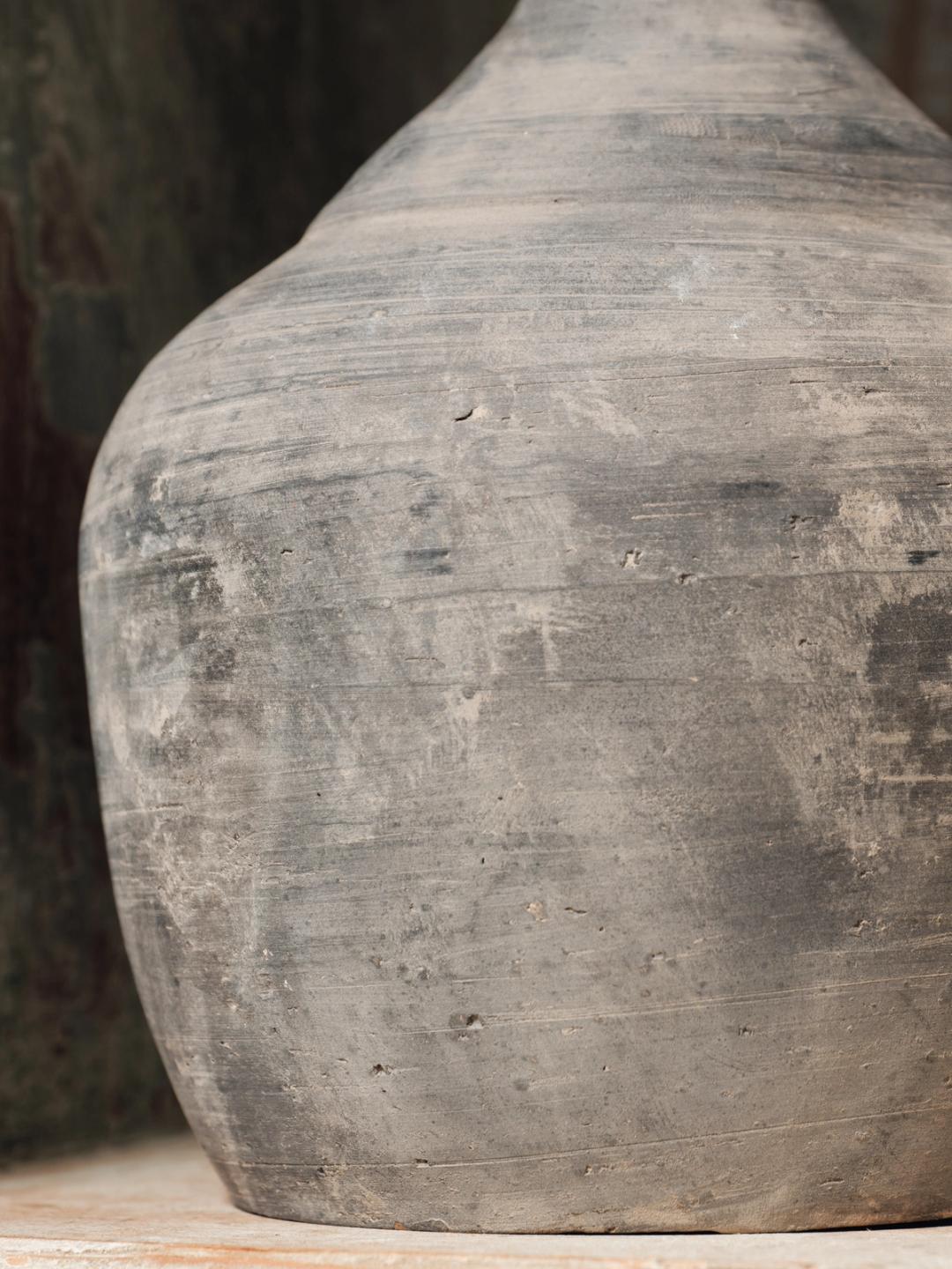Black Pinch Neck Vase