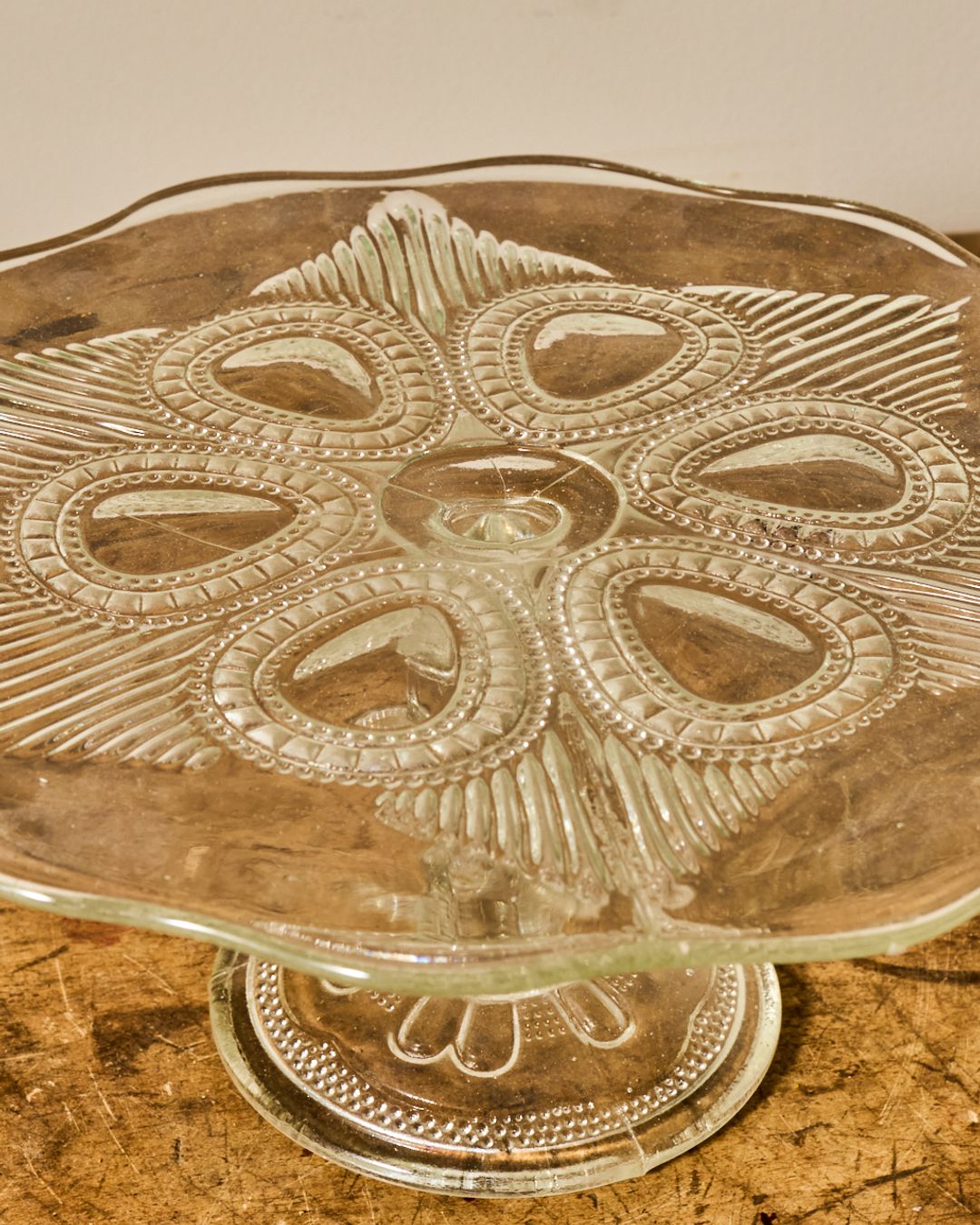 Vintage Glass Cake Stand