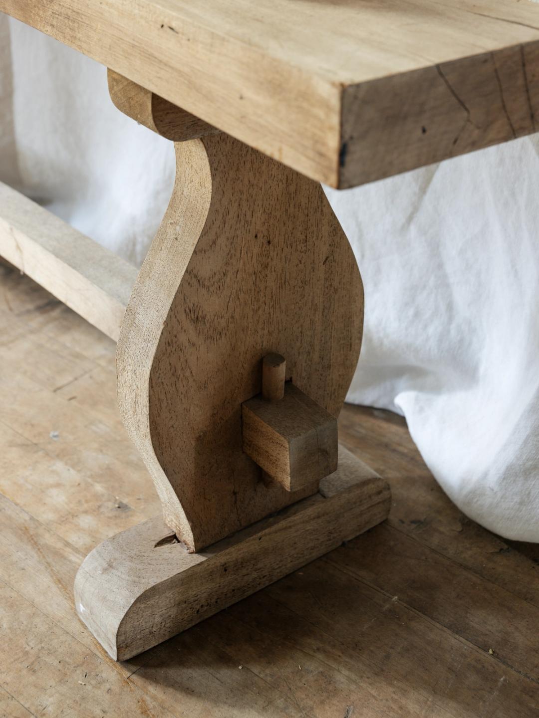 Curved Wood Bench
