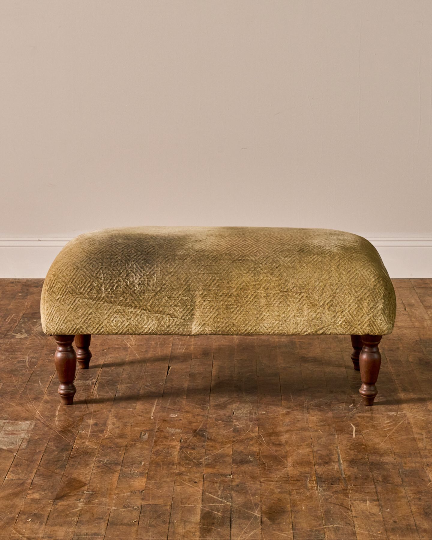 Antique Velvet Stool