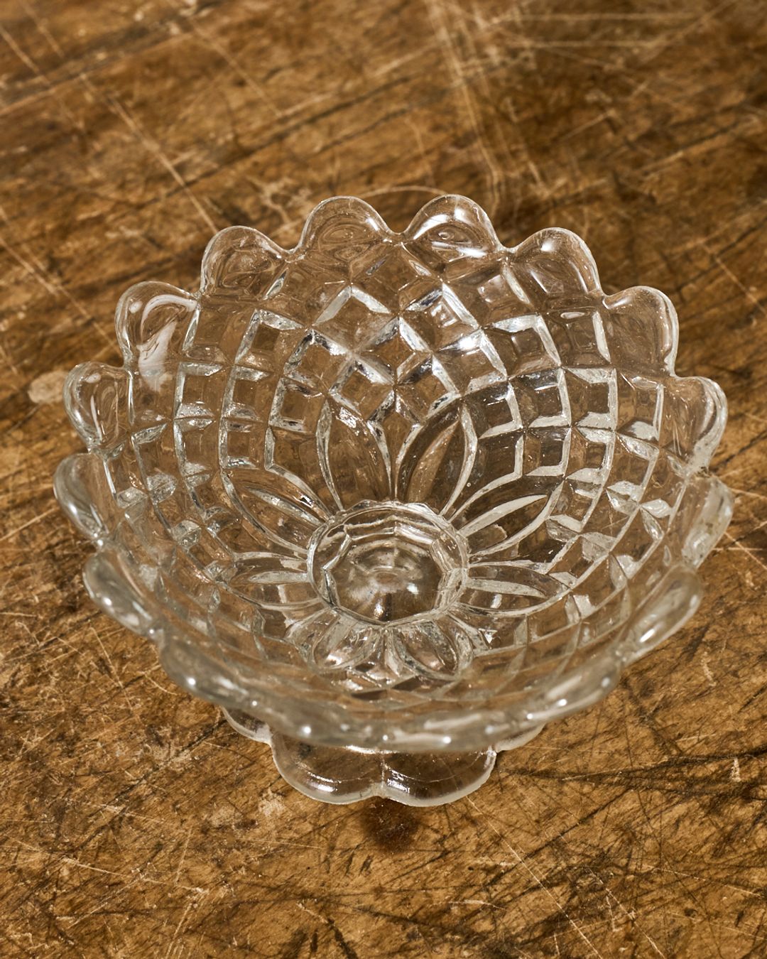 Vintage Glass Pedestal Dish