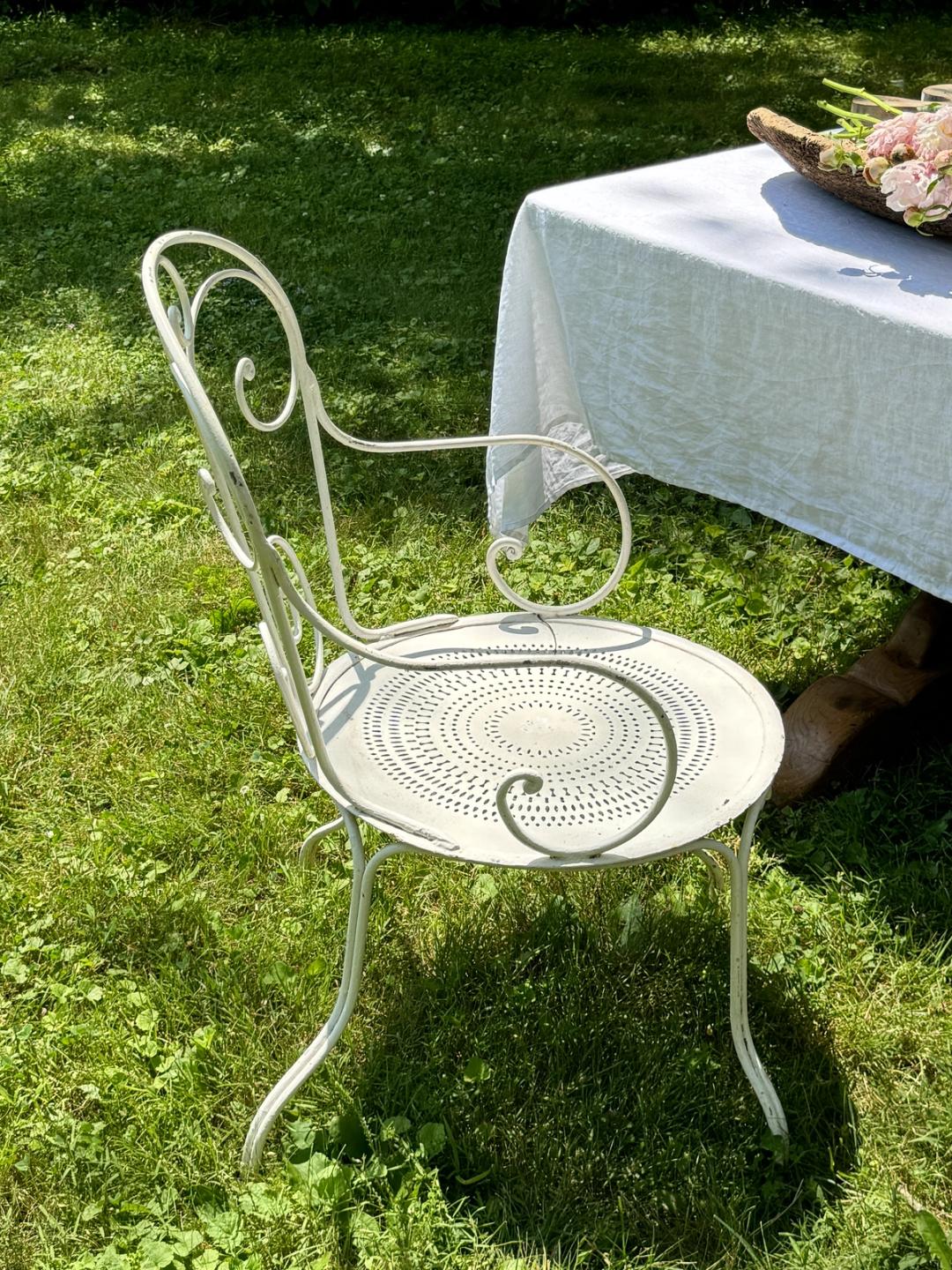 Vintage French Garden Armchairs (Set of 2)