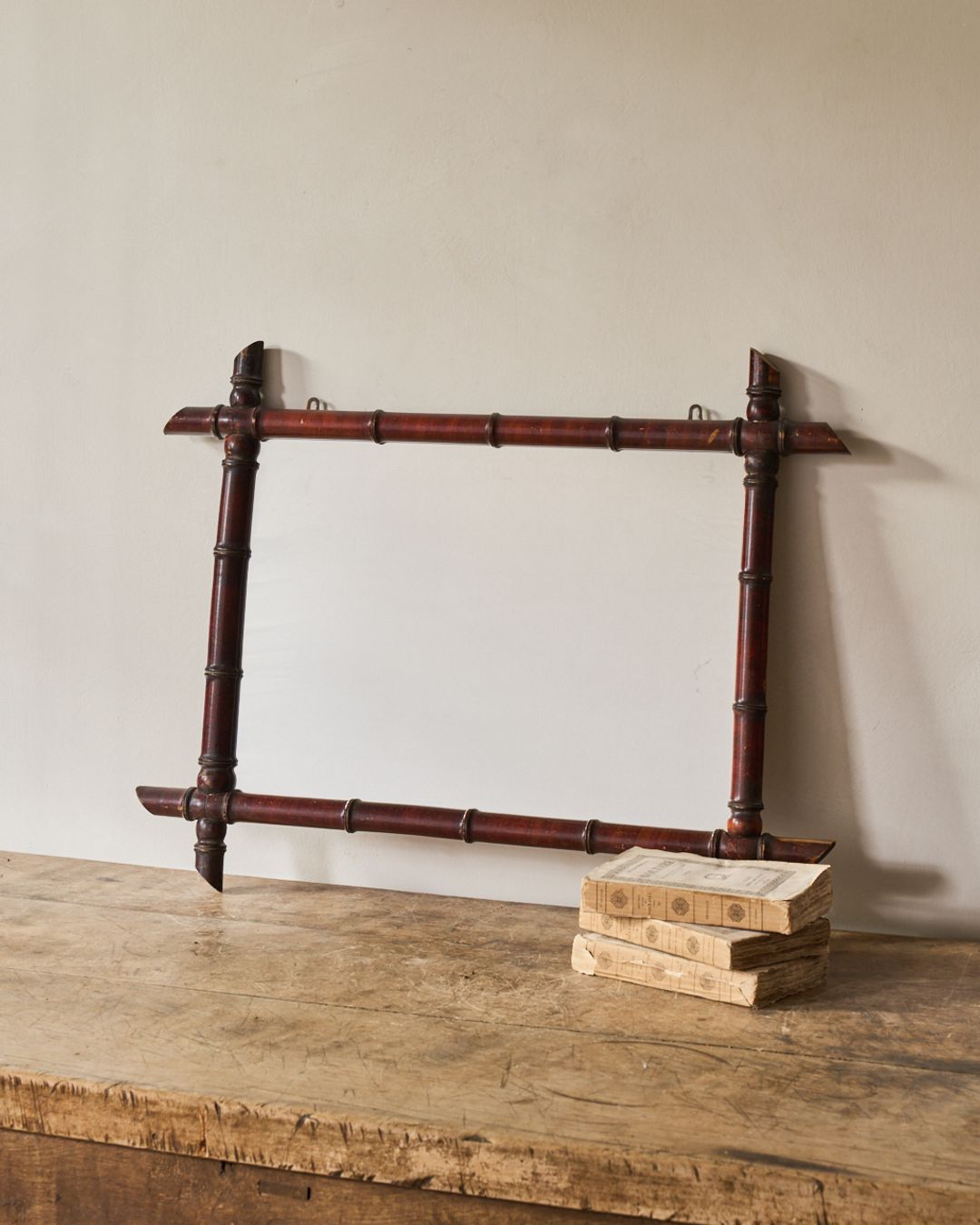 Faux Bamboo Mirror