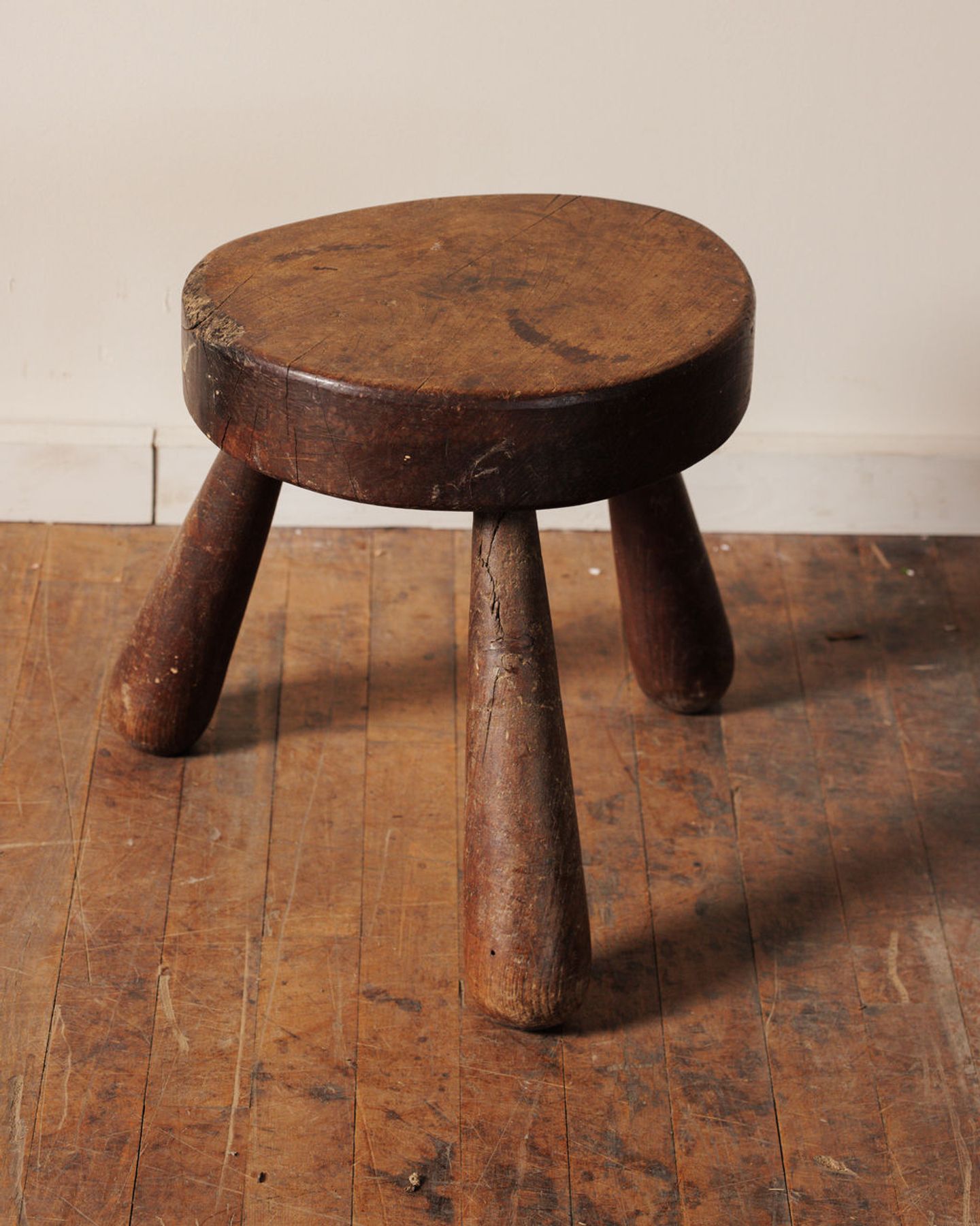 Walnut Tripod Stool