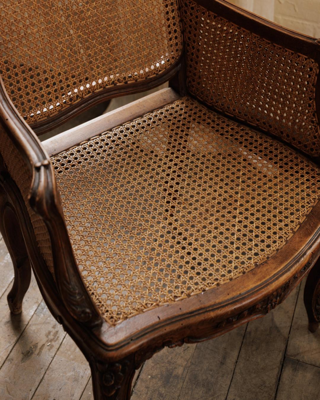 19th c. French Cane Armchair