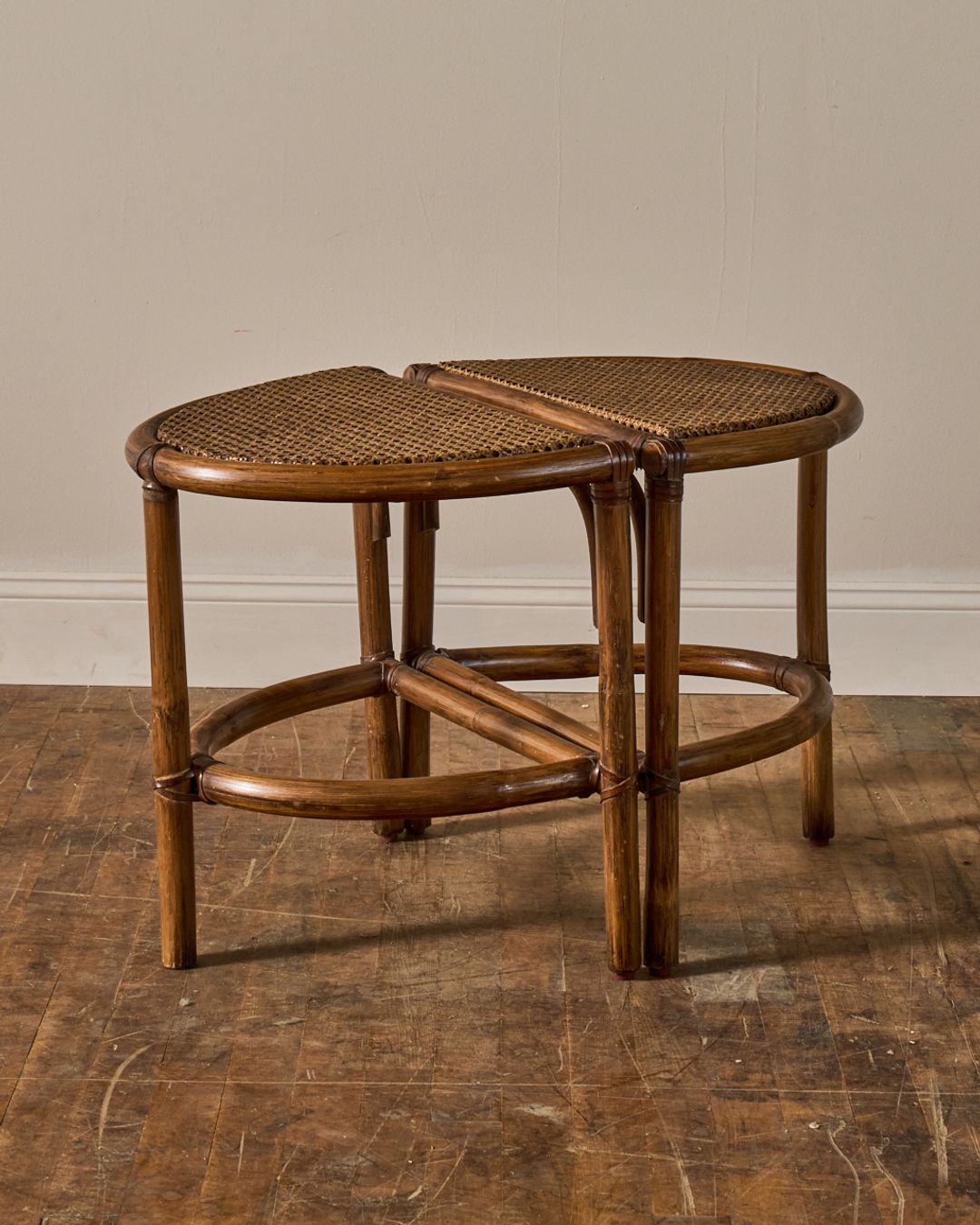 French Wicker Side Table