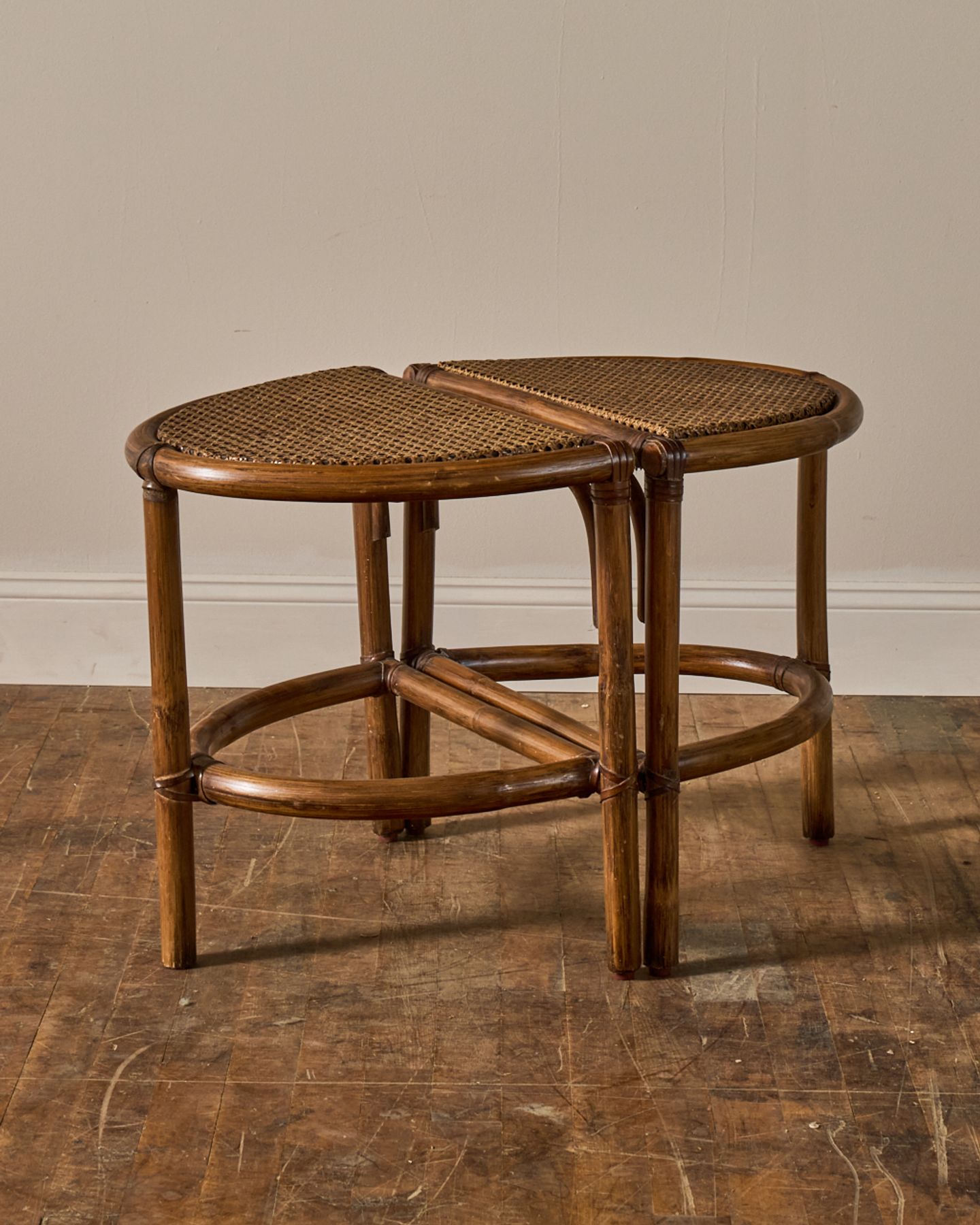 French Wicker Side Table