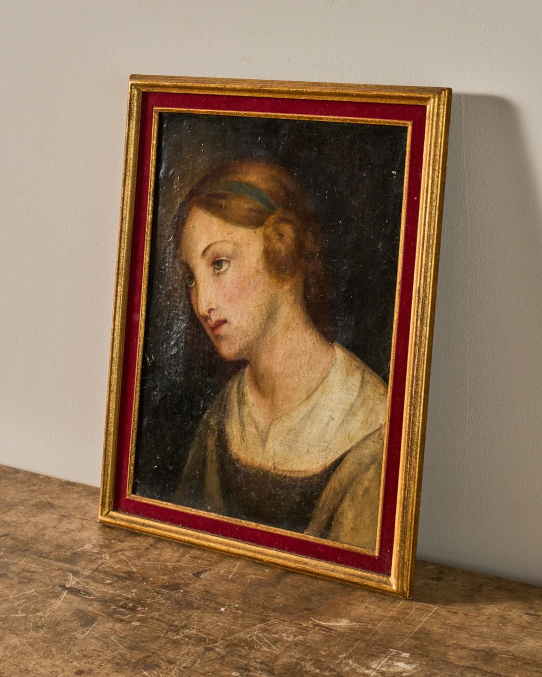 18th c. Damsel Oil Artwork
