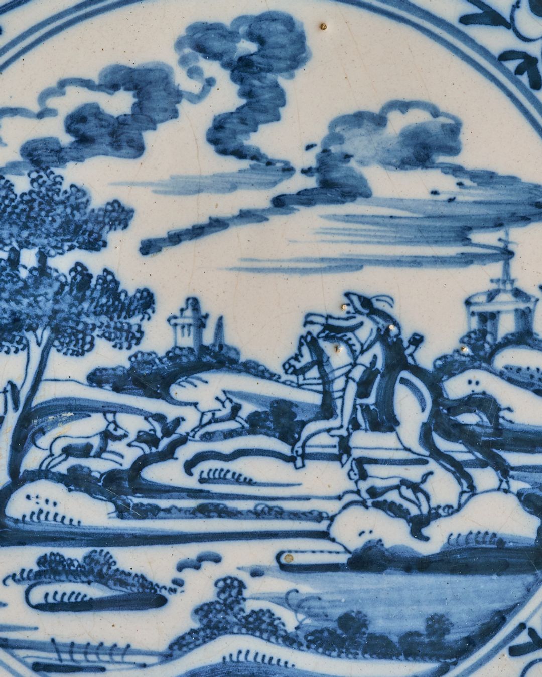 17th c. Framed Delft Tile - III