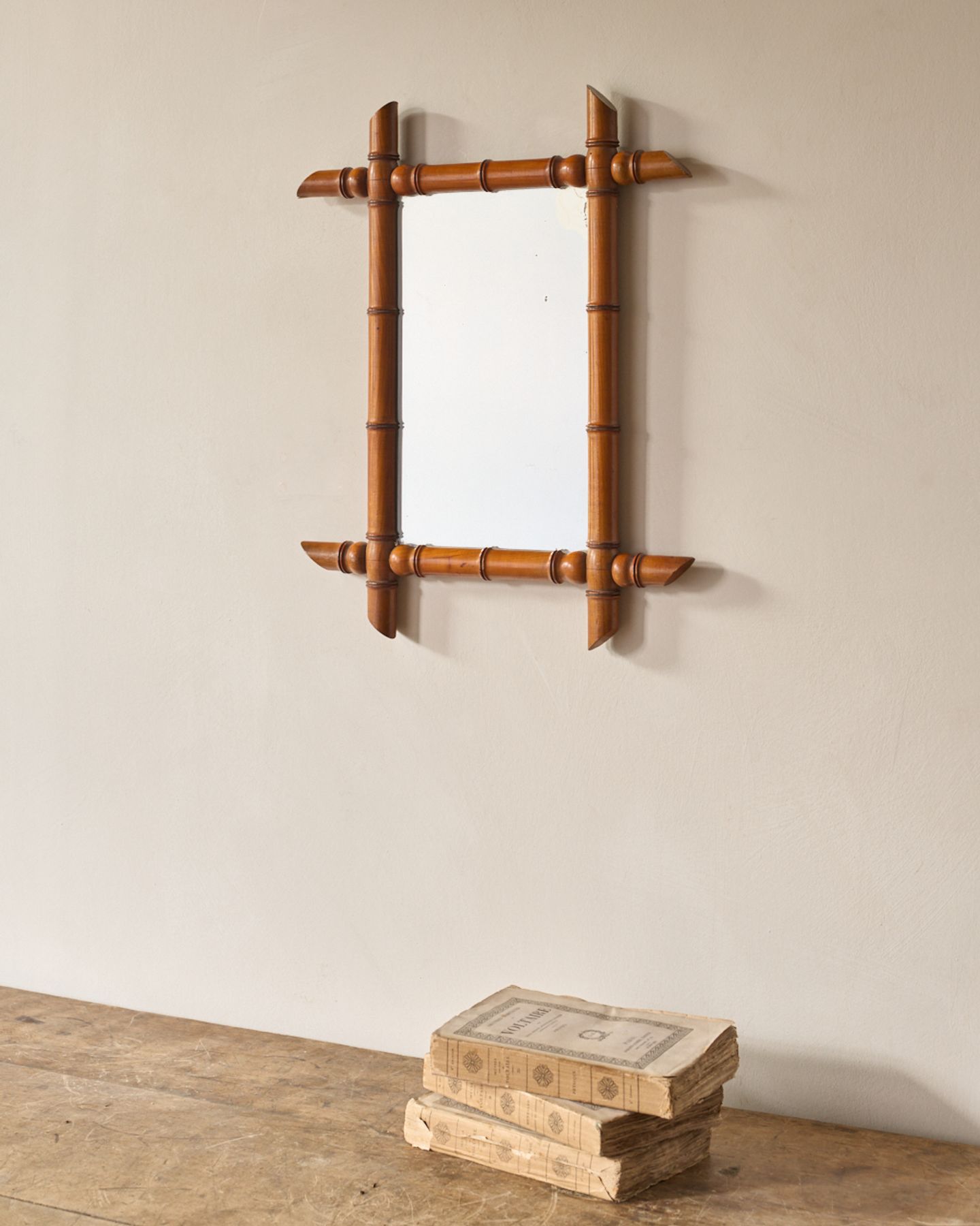 Faux Bamboo Mirror