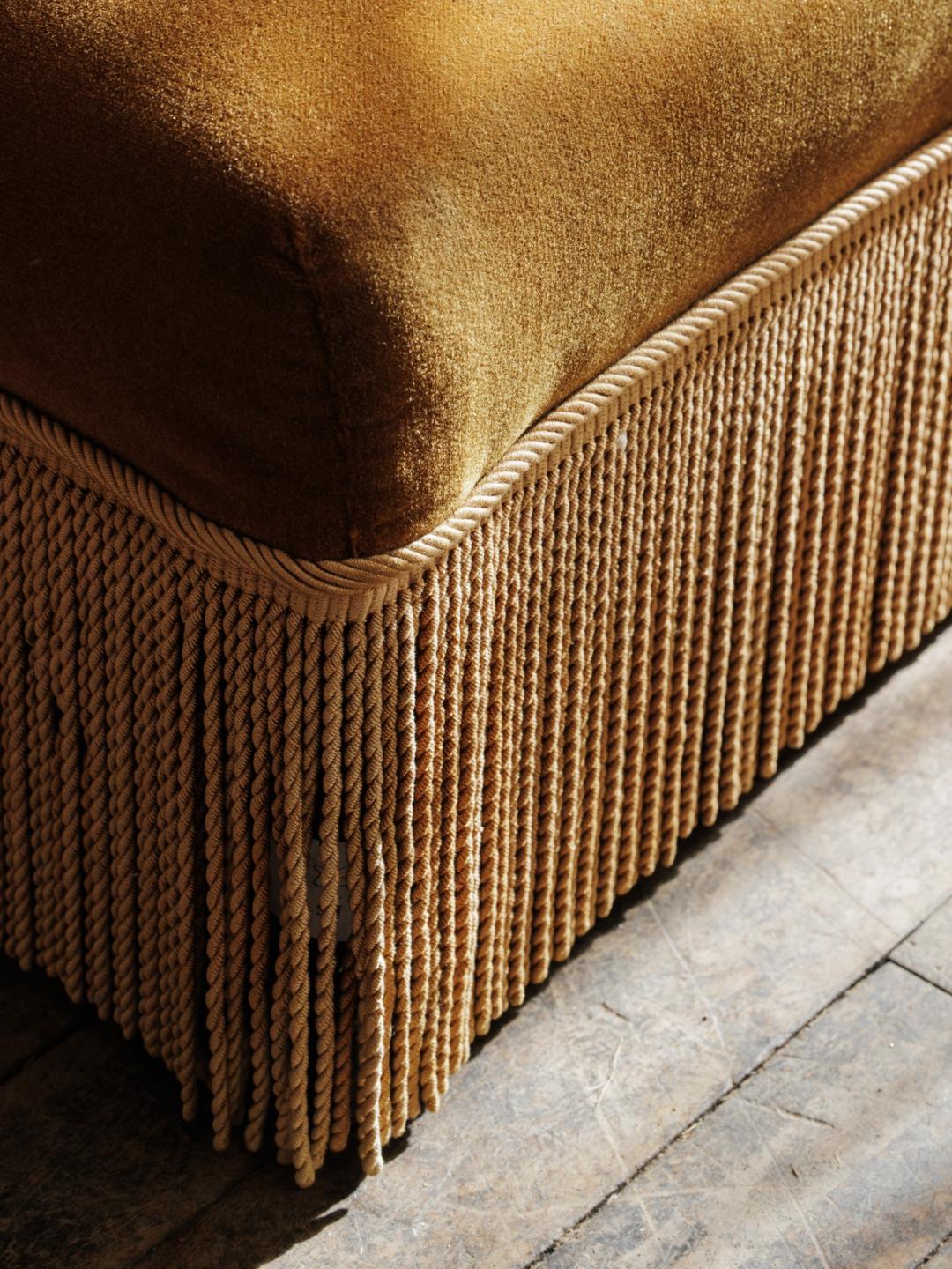 Mustard Napoleon III Loveseat