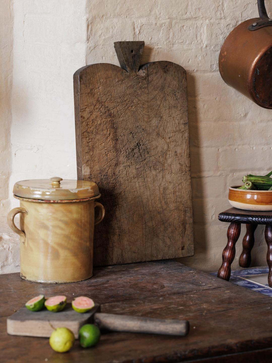 Antique French Curved Cutting Board