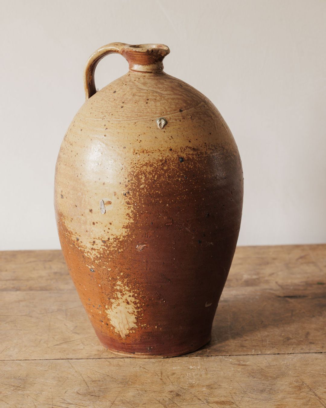 Tall Antique French Olive Oil Pitcher
